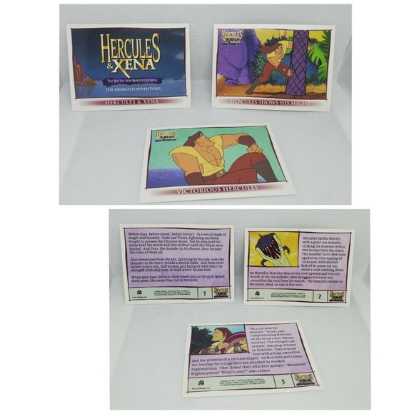 Hercules & Xena The Battle For Mount Olympus Animated Adventures Cards #1 #2 #3 - Picture 3 of 9